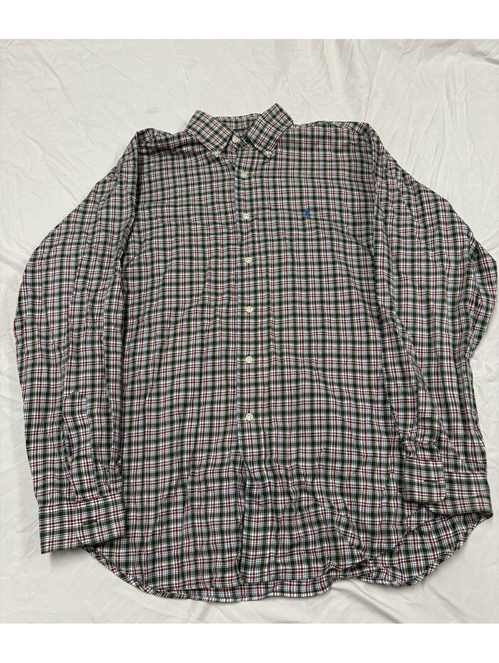 Polo Ralph Lauren Blake Men Shirt Long Sleeve Button Up Tartan Plaid Large L